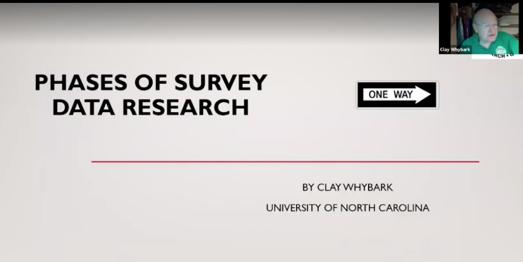 1. Phases of Survey Research – Prof. Clay Whybark